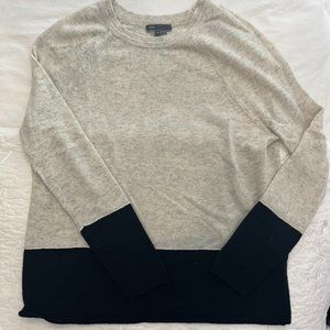 Vince Cashmere Sweater | Gray and Black | Size Small